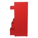 thumbnail of Rollcontainer Boston T851, Schubladenschrank Stahlschrank, 110x28x41cm 8 Schubladen ~ rot