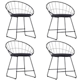 thumbnail of vidaXL Esszimmerstühle mit Kunstledersitzen 4 Stk. Schwarz Stahl