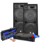 thumbnail of Pack Sono Ibiza Sound 4000W 2 Enceintes Bm Sonic, Ampli, Table Bluetooth/USB, Câbles , Mariage, Salle des fêtes DJ+clé USB 32Go