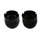 thumbnail of 6 ceniceros de melamina negra ø 8 cm