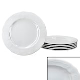 thumbnail of 6er Set Salzburg Kuchenteller weiß Porzellan 6 Personen Relief Dessert-Teller