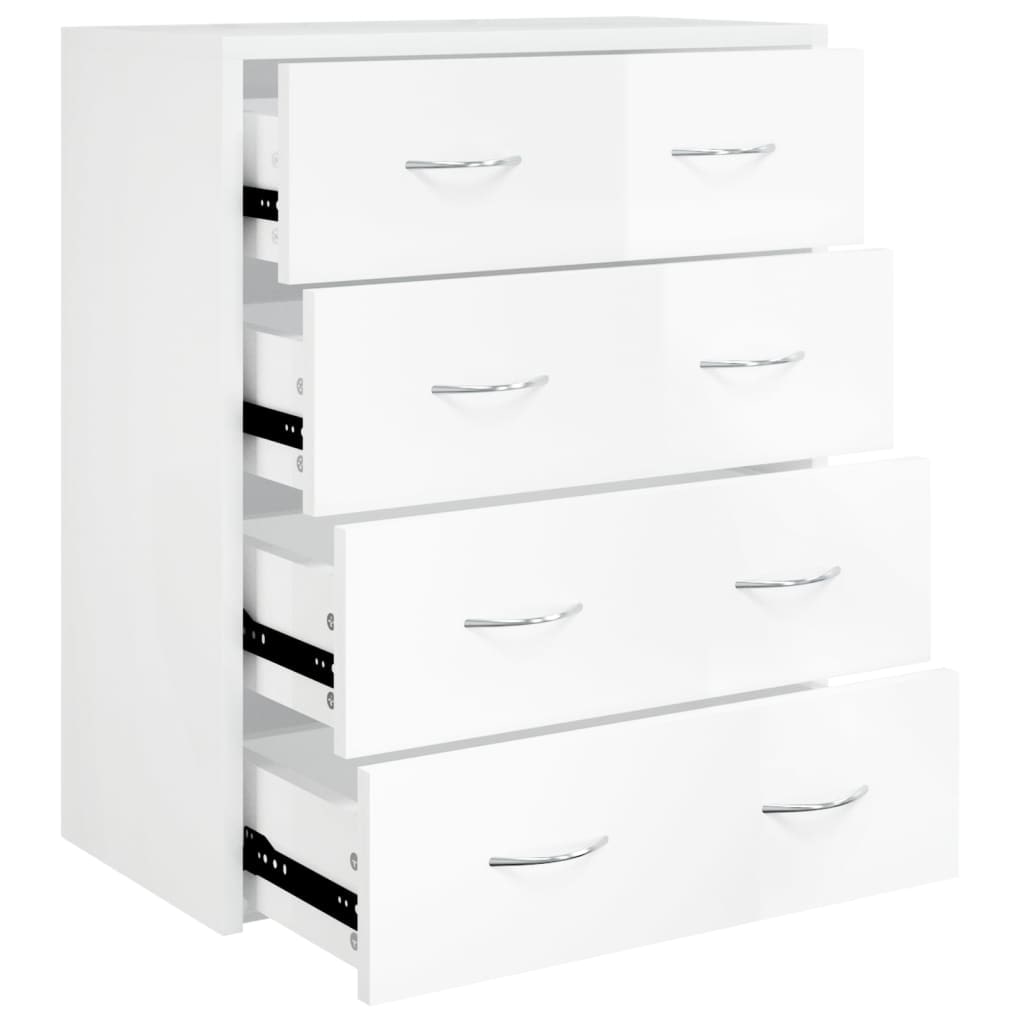 Helloshop26 - Buffet bahut commode armoire meuble de rangement organisateur cuisine salle de séjour salon avec 4 tiroirs 60 x 30,5 x 02_0029750