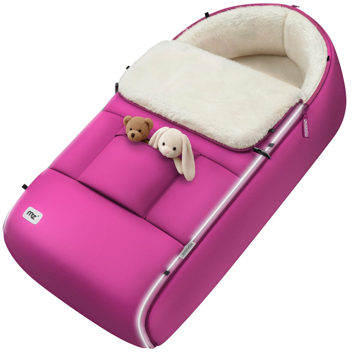 MONZANA® Babyfußsack Basic Magenta