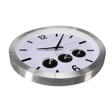 thumbnail of Horloge mondiale analogique avec 3 fuseaux horaires, modèle mural avec changement automatique heure d'été/heure d'hiver, piles non incluses