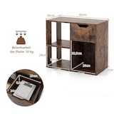 thumbnail of COSTWAY Libreria in legno, scaffale cubico con cassetto e 3 scomparti, scaffale da ufficio, divisorio per ambienti