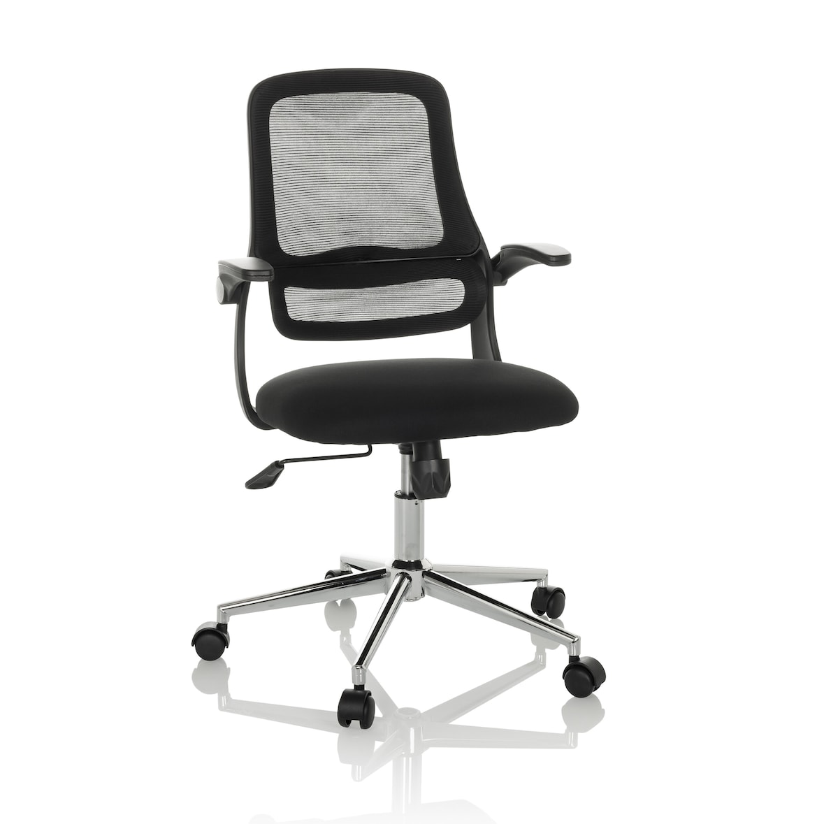 Sedia da ufficio / Sedia girevole MIKO B ECO in rete / tessuto nero hjh OFFICE