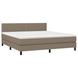thumbnail of vidaXL Boxspringbett mit Matratze & LED Taupe 180x200 cm Stoff