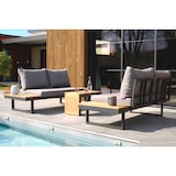 thumbnail of Salon de jardin 4 places en bois d'acacia et aluminium anthracite - TOKYO