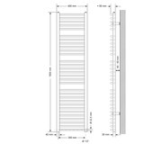 thumbnail of ECD Germany Elektrischer Badheizkörper 400x1800 mm Chrom | 900W gebogen, Seitenanschluss, Handtuchwärmer, Heizung