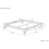 thumbnail of Waschweißes Doppelbett 200x200 Buche Holzbett mit wählbarem Zubehör V-60.87W-20 Rollrost inkl.