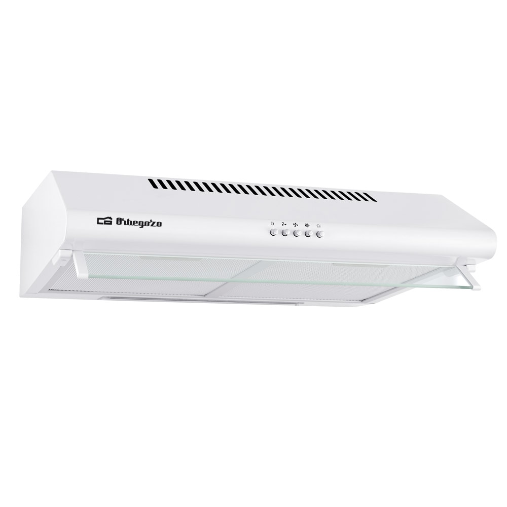 Orbegozo campana extractora standard ST 07160 D BL, 60 cm, motor de 60 W, 3 niveles de potencia, 2 filtros desmontables, extracción 195,3 m3/h