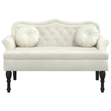 thumbnail of vidaXL Sitzbank mit Kissen Creme 120,5x65x75 cm Samt