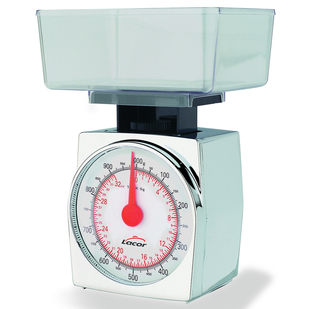 Lacor - Balança de Cozinha 1 Kg, Graduação de 5 g, Plástico.