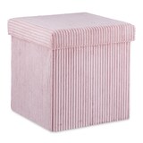 thumbnail of Relaxdays Sitzwürfel, faltbar, Sitzhocker mit Stauraum, Kordsamt, quadratisch, mit Deckel, Samthocker 38x38x38 cm, rosa