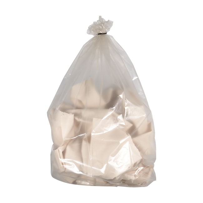 Sacs poubelle 130 L transparent renforcé avec lien à nouer par 100