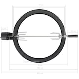 thumbnail of vidaXL BBQ Rotisserie Ring Set 57 cm Schwarz