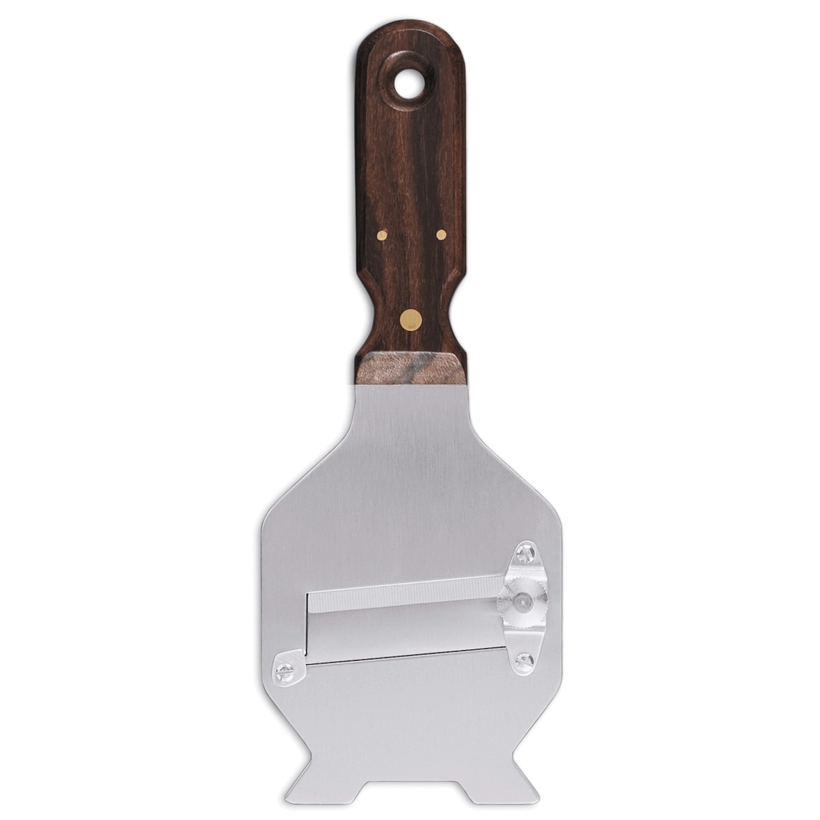 WAS Germany - Trüffelhobel mit Holzgriff, 22,5 x 8,5 cm, glatte Klinge, Edelstahl