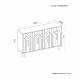 thumbnail of Buffet 4 portes en aggloméré Tiger chêne Hanah Home