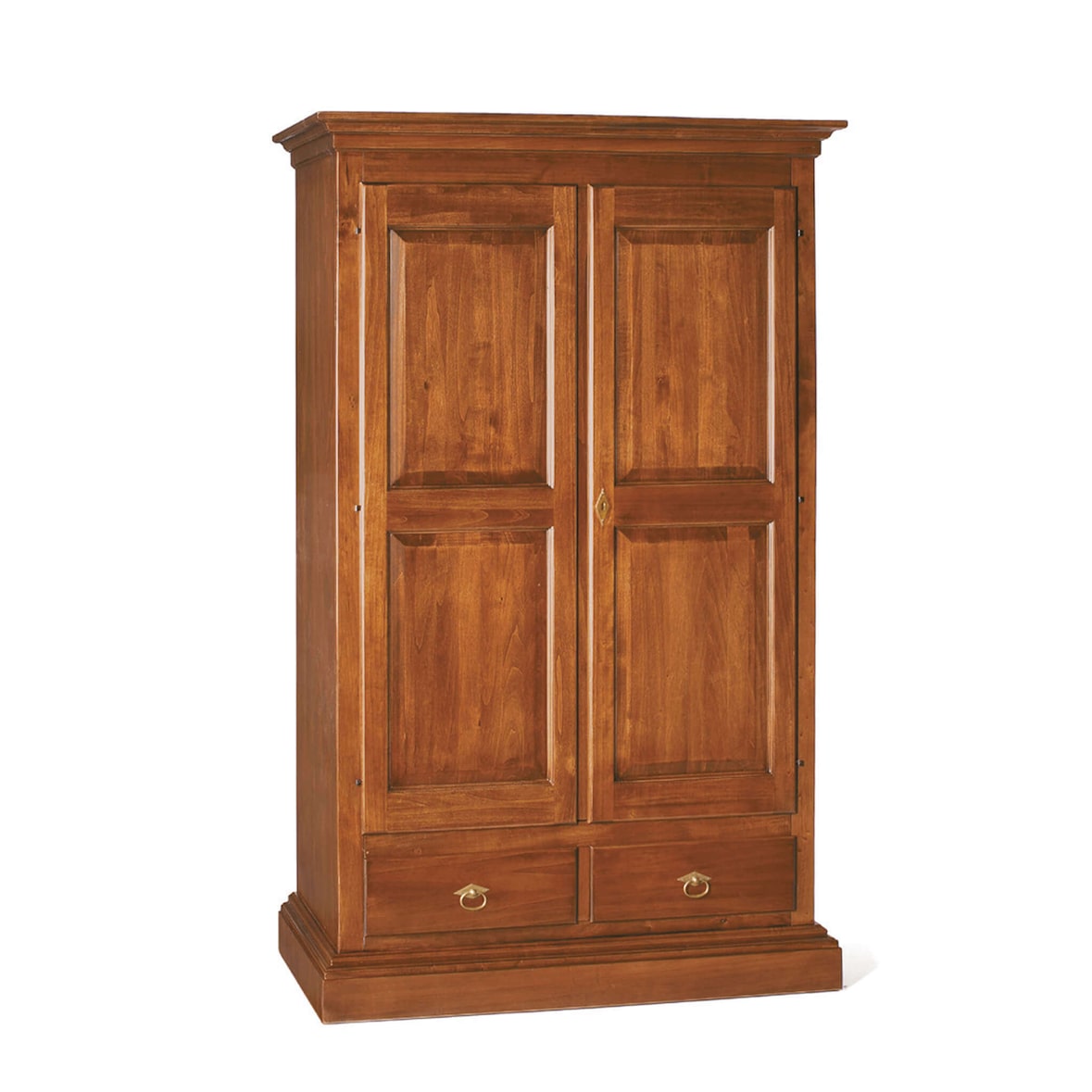CHESTER armadio 2 ante in legno massello 125x61x200 colore Tinta noce