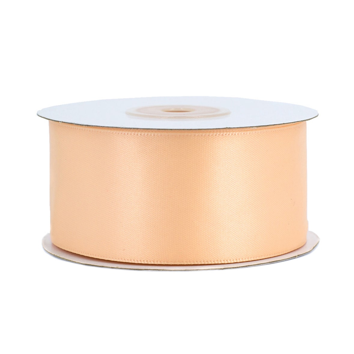 Doppelseitiges Satinband 38mm x 20m Schleifenband Geschenkband Stoffband Apricot