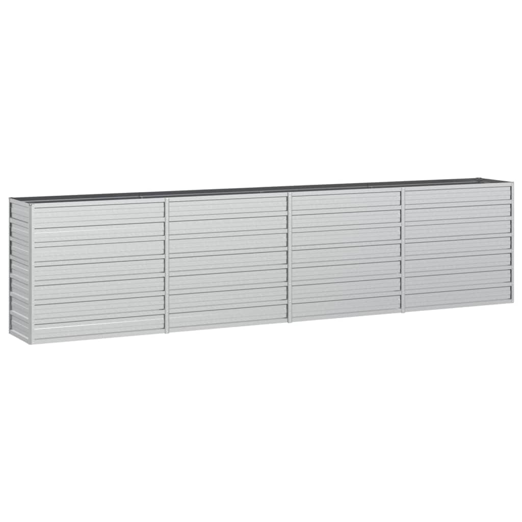 vidaXL Garten-Hochbeet 320x40x77 cm Verzinkter Stahl Silber