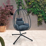 thumbnail of SVITA SHELLY Hängesessel mit Gestell Loungesessel Hängesitz Hängestuhl klappbar Hängekorb Hängeschaukel Outdoorsessel Grau