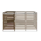 thumbnail of XL Habillage de poubelle pour 1/2 personnes Extension HWC-H62, Box pour poubelles, 114x67x97cm bois massif ~ brun foncé