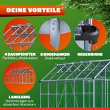 thumbnail of GARDEBRUK® Gewächshaus Aluminium 7,2m² mit Fundament 380x190cm inkl 4 Dachfenster Treibhaus