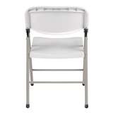 thumbnail of Bolero klapstoelen van kunststof en staal in wit, 2 stuks