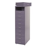 thumbnail of Rollcontainer Boston T851, Schubladenschrank Stahlschrank, 110x28x41cm 10 Schubladen ~ dunkelgrau