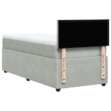 thumbnail of vidaXL Boxspringbett mit Matratze Hellgrau 100x200 cm Samt