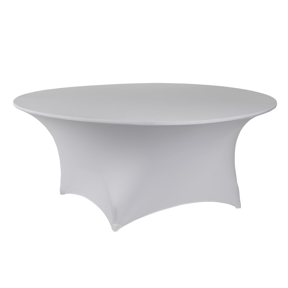 METRO Professional Stretchhusse für Banketttisch Onyx, Polyester / Elasthan, Ø 180 cm, weiß