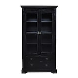 thumbnail of SIT Möbel Acacia vitrinekast | 2 deuren met glasinzet, 3 laden | antiek afwerking | B 98 x D 44 x H 183,5 cm | 09804-30 | Serie SAMBA