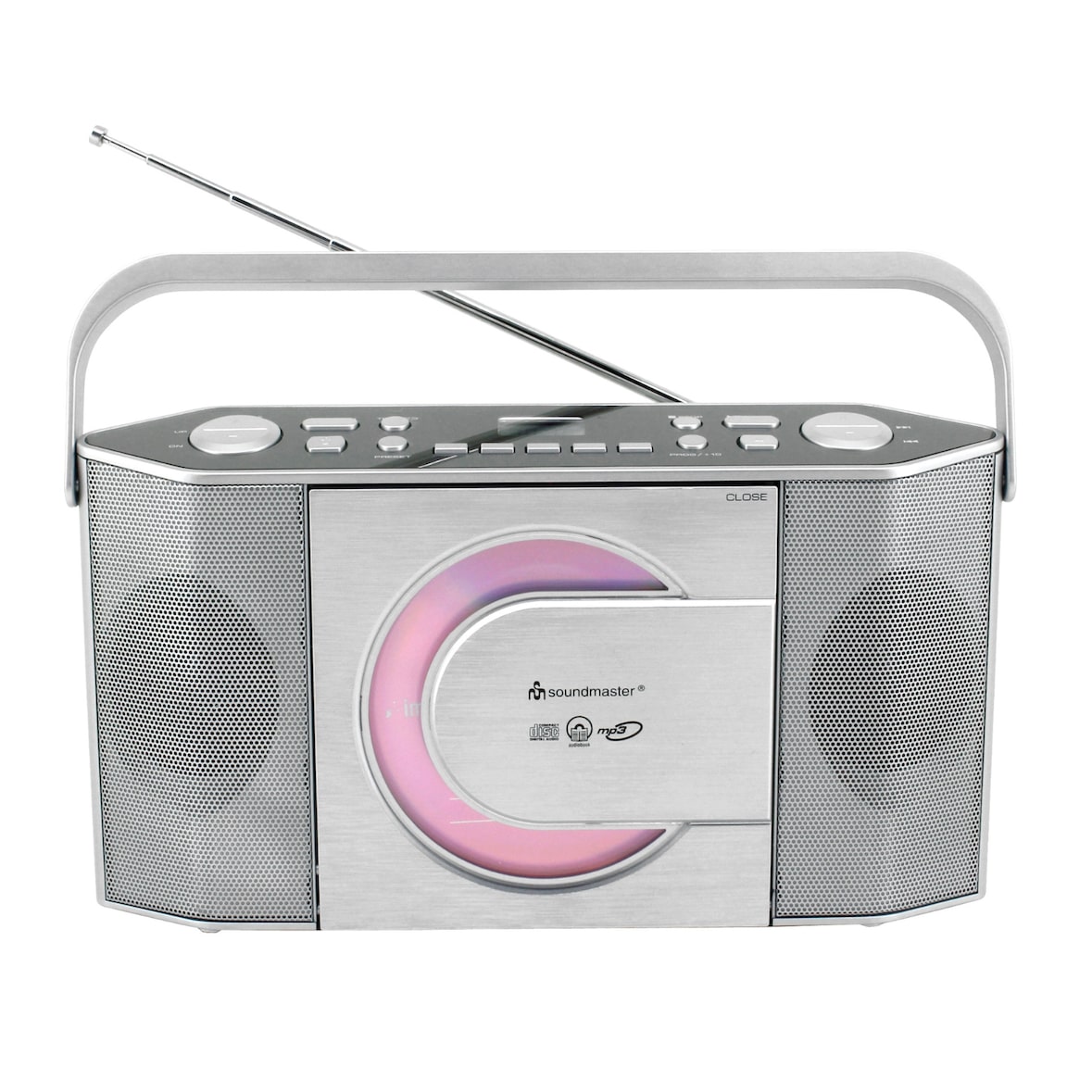 Soundmaster RCD1755SI tragbares Radio mit CD-Player UKW-PLL MP3 Kopfhöreranschluss