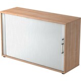 thumbnail of Rolladenschrank 2 OH BxTxH 120x40x74,8cm Griff CE Nussbaum/Silber