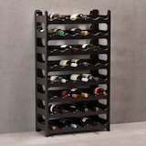 thumbnail of ARTECSIS Weinregal stapelbar Kunststoff für 48 Flaschen, stabiles Flaschenregal für Gastronomie und Lagerraum, erweiterbare Weinlagerung, Schwarz