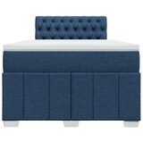 thumbnail of vidaXL Boxspringbett mit Matratze Blau 120x190 cm Stoff