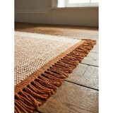 thumbnail of Wollteppich Handgewebt Korbmuster | 200x290cm, 4mm Florhöhe, 14mm Gesamthöhe | Terrakotta | Mit Fransen | Gemütlich | PISA Kollektion | Kadima Design