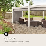 thumbnail of Pantheon Cortina Pavillon mit Dach 3x6m 4 Seitenteile Weiß / Taubengrau
