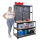 thumbnail of Profi Werkbank GIANT BEAST mit Lochwand | HxBxT 180x120x60cm | Fachlast 175kg | Schwarz