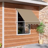thumbnail of Toldo para ventana manual toldo retráctil de exterior con marco de aluminio ángulo de inclinación ajustable protección UV e impermeable 180x70 cm