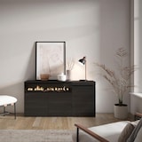 thumbnail of Credenza, Mobile, Cucina, Madia, mobile ingresso, 150x35x75cm, 3 Porte, Camino elettrico, Stile moderno, Nero _ 67_3