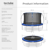 thumbnail of tectake Trampolino Jumpy con rete di sicurezza  Nero/Blu