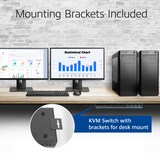 thumbnail of ACT AC7914 2-Poorts Dual HDMI 4K@60Hz KVM Switch | 2x HDMI Uit | 4x HDMI In | 2x USB-B Uit | 4x USB-A | 3,5mm Audio Uit | RS-232 | IR | Vergrendelde…