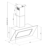 thumbnail of Hotte décorative murale HCA92540B