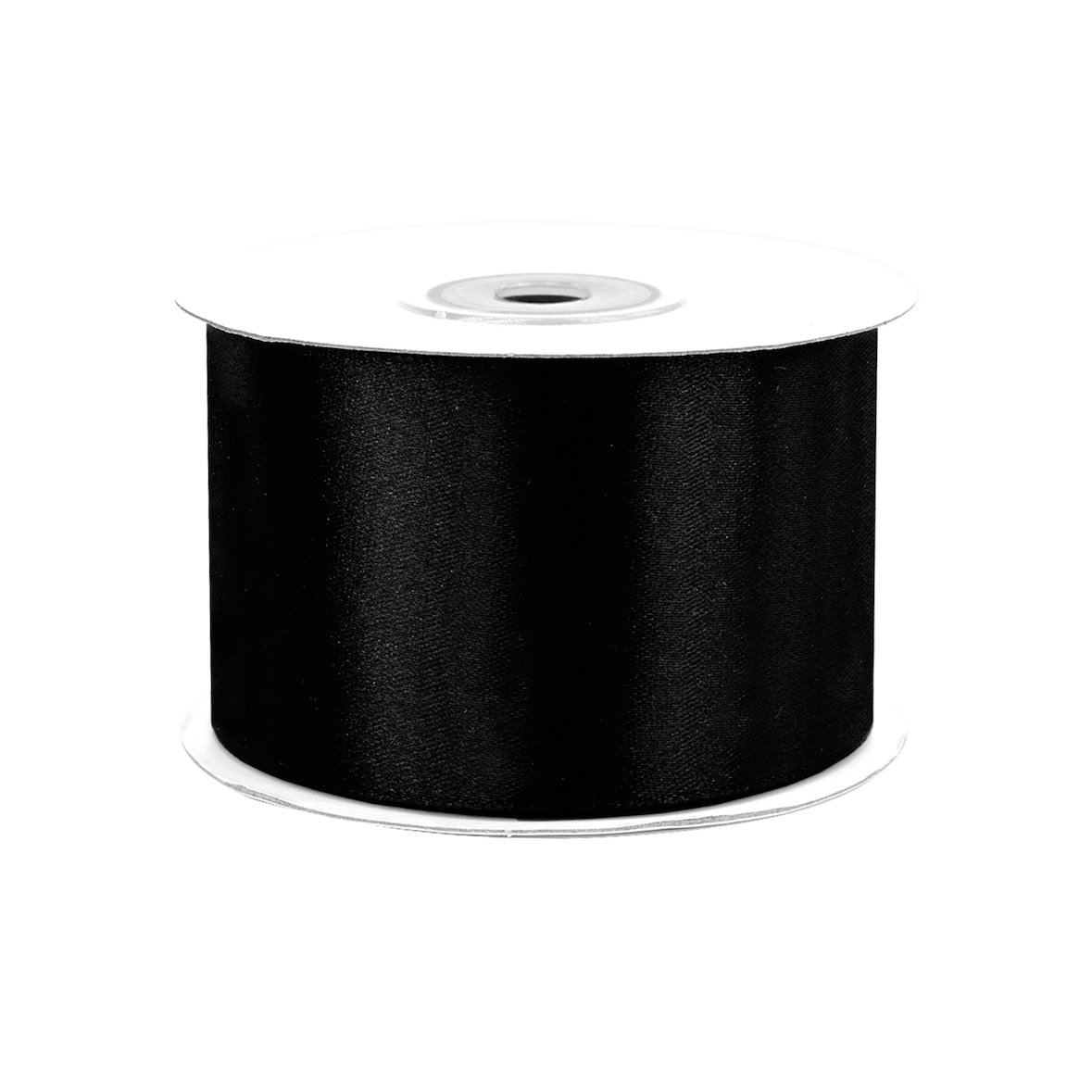 50mm Satinband 25m Schleifenband Geschenkband Dekoband Breites Stoffband Schwarz