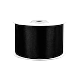 thumbnail of 50mm Satinband 25m Schleifenband Geschenkband Dekoband Breites Stoffband Schwarz