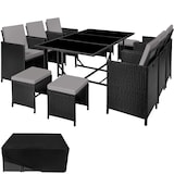 thumbnail of tectake Salon de jardin MALAGA 10 places avec housse de protection - noir/gris - 404319