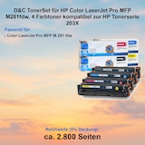 thumbnail of D&C TonerSet für HP Color LaserJet Pro MFP M281fdw, 4 Farbtoner kompatibel zur HP Tonerserie 203X