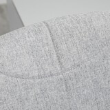 thumbnail of Bürostuhl Drehstuhl höhenverstellbar 83x40x57 cm Hellgrau ohne Armlehnen ergonomische Rückenlehne gepolsterter Sitz atmungsaktiver Stoff